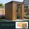 Garden Shed Pent Roof 4X6FT Metal Free Foundation Base Tools Bike Storage House