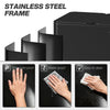 3 x 20L Triple Kitchen Bin Pedal Bin for Recycling and Waste, Black