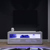 TV Stand Modern White High Gloss Doors Entertainment Unit Cabinet With LED Light