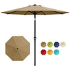2.7M Garden Parasol Sun Shade Canopy Patio Outdoor Umbrella Crank Tilt UPF 50+