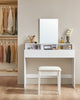 Dressing Table with Large Mirror, Vanity Table Makeup Table White RDT163W01