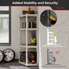 4-Tier Adjustable Corner Shelving Unit Garage Storage Utility Rack