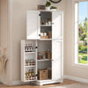 Kitchen Pantry Cupboard Freestanding Tall Storage Cabinet With 6 Door Shelves Ry
