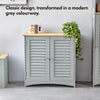 Bathroom Storage Cabinet | Grey Bathroom Cupboard with 2 Shelves |
