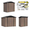 Metal Steel Garden Shed 6x8ft,3x5ft Storage Sheds Lockable Outdoor Tool House