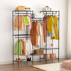 Heavy Duty Rack with Adjustable Shelves, Hanging Rods & Hooks - Portable Closet