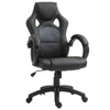 Vinsetto PU Leather Racing Gaming Chair, Swivel Home Office Gamer Chair Gray