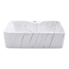 48cm Marble Effect Bathroom Basin Sink Ceramic Bowl Vanity Top Cloakroom Wash