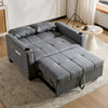 2 SEATER SOFA FABRIC LOVESEAT SOFA CONVERTIBLE PULL OUT SOFA BED GUEST BED GREY