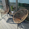 2 Seater Rattan Bistro Set Chairs Coffee Table Outdoor Patio Garden Furniture