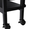 Rolling Drop Leaf Dining Table Folding Kitchen Table with Open Shelves & Wheels