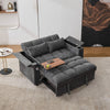 2 Seater Pull Out Sofa Bed Loveseat Recliner with Hidden Table, Cup Holders, USB