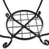 Mosaic Outdoor Side Table Round End Table Iron Accent Table Flower Plant Stand