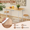 Dining Set Kitchen Table and Chairs for 2 w/ Square Table-White 3-Piece