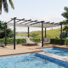 6 x 3m Aluminium Pergola with Retractable Roof Outdoor Garden Gazebo Canopy Tent