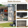 BIRCHTREE 4 x 8FT Bike Shed Metal Garden Shed Lockable Motorbike Bicycle Storage