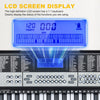 Mustar 61 Light-Up Keys Portable Learning Electronic Keyboard Piano Beginner LCD