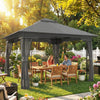 3.3 x 3.3 m Garden Gazebo with Shelves, UPF50+ Permanent Gazebo