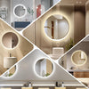Illuminated Bathroom Mirror with LED Lights Wall Mounted Demister Touch Sensor