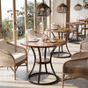 80cm Round Dining Table, Wooden Circle Kitchen Table with Frame for Dining Room