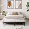 Double Metal Bed Frame Strong Platform Bed Frame Heavy Duty Black 153 x 203 cm