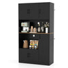 Kitchen Modern Wooden Large Coffee Bar Station-Black