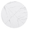 Round Dining Table, Kitchen Table with White Marble Effect Tabletop & Gold Frame