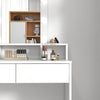 Dressing Table Makeup Vanity Set Desk with 9 Bulbs Mirror 2 Drawer Stool Dvaptti