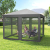 3 x 3 m Heavy Duty Pop Up Garden Gazebo with Handy Bag Mesh Sidewalls Grey