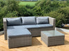 Victoria Rattan Garden Furniture Corner Sofa Lounge Set In/Outdoor Extra Wide