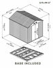 Metal Garden Shed 6 X 4, 8 X 4, 8 X 6, 10 X 8 Garden Storage WITH FREE BASE New