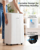 Leenon 14,000 BTU Portable Air Conditioner Remote Control White Mobile AC Unit
