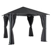 Azuma 3x3m Grey Gazebo Waterproof Garden Party Tent w/ Sides SALE