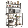 6 Tier Bakers Rack Kitchen Microwave Stand Coffee Bar Station with Power Outlet