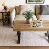 47.24-Inch Rectangle Coffee Table Industrial Wooden Center Table for Living Room
