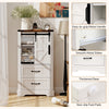 Farmhouse Bathroom Floor Cabinet Freestanding Storage Cabinet-White