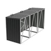 LARGE Triple Wheelie Bin Storage Metal Store Cover Garden Rubbish Dustbin 3 Shed