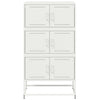 Sideboard White 68.5x38.5x123.5 cm Steel