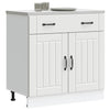 Kitchen Base Cabinet Lucca White Engineered Wood