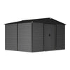 10x6FT Garden Shed Metal Apex Roof Outdoor Storage XL House With Free Foundation