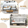 2-in-1 Sofa Bed Single Size Daybed Single Platform Bed w/ Arms & Back