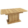 EXTENDABLE DINING TABLE RECTANGULAR KITCHEN DINING ROOM TABLE WITH STORAGE, OAK