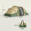 Inflatable Tent Tunnel Design Air Tent for 4 Person, Green