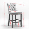 Luxury Grey/BEIGE/BLACK Velvet Bar Stools Kitchen Breakfast Barstools Set of 2 4
