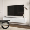 Floating TV Unit Stand Wall Mount Media Console w/ Storage Cupboards Refurbished