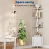 5-Tier Corner Shelf Stand,55"Tall Narrow Bookshelf with Storage Rack,for Bedroom