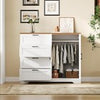 110cm Wooden Dresser with Storage Closet, Bathroom Cabinet for Bedroom