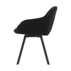 2x Black Rotatable Dining Chairs Velvet Seat Metal Leg Swivel Kitchen Modern