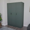 Modern Riano 3 Door Wardrobe Hanging Rail Clothes Storage Bedroom Furniture