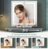 Wall Mounted LED Bathroom Mirror Cabinet with Shaver Socket Storage Cupboard